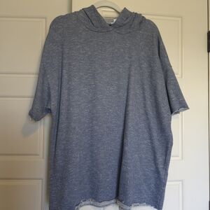 Blue Hooded Sweatshirt